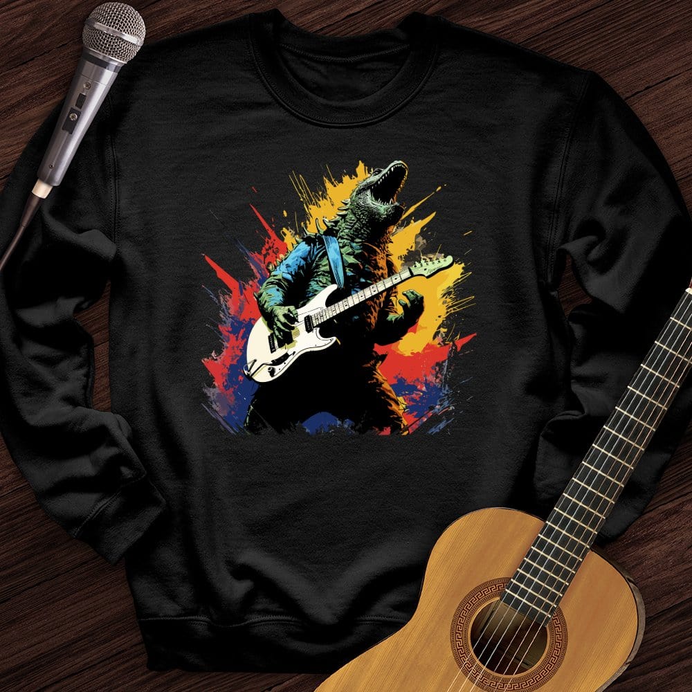 Printify Sweatshirt Black / S Dino Rocker Crewneck