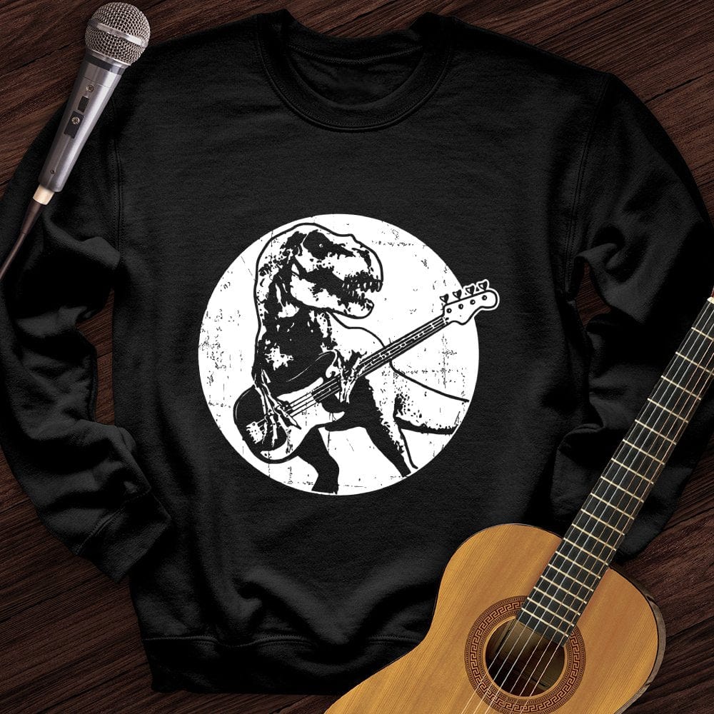 Printify Sweatshirt Black / S Dinos Playing Guitar Crewneck