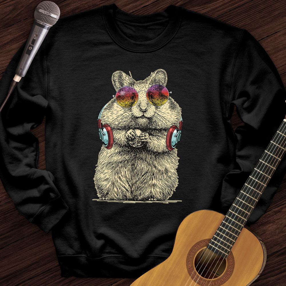 Printify Sweatshirt Black / S DJ Hampster Crewneck