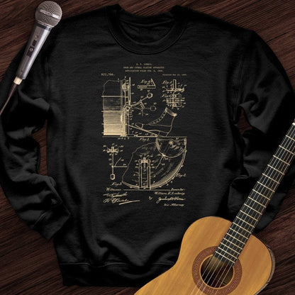 Printify Sweatshirt Black / S Drum Patent Crewneck