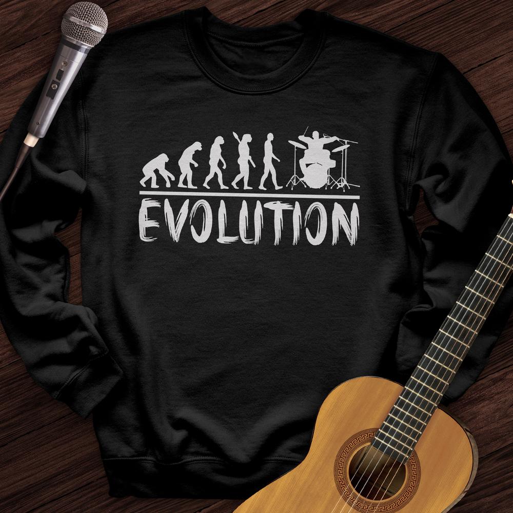 Printify Sweatshirt Black / S Drummer Evolution Crewneck