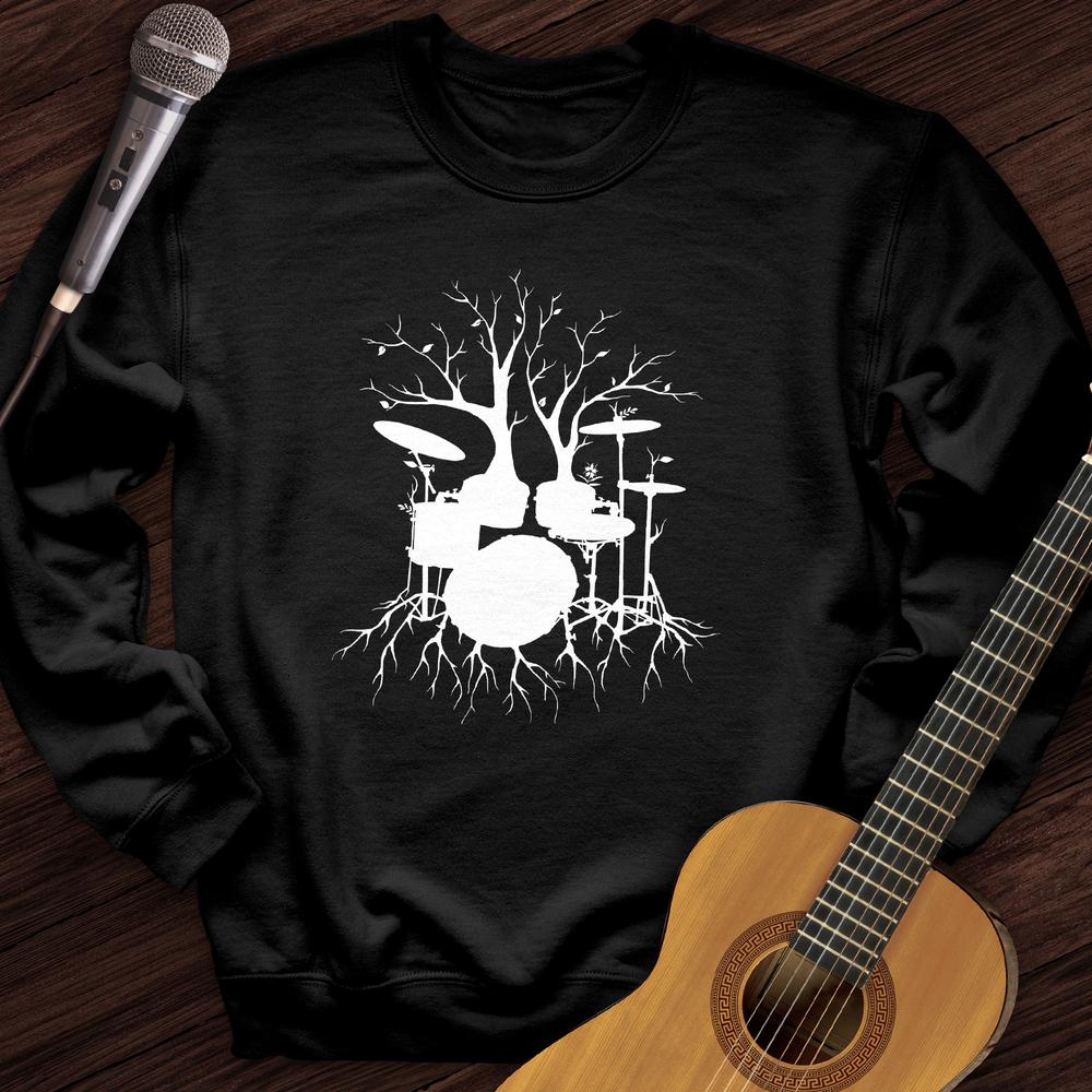 Printify Sweatshirt Black / S Drumming Roots Crewneck