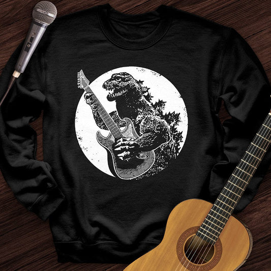 Printify Sweatshirt Black / S Electric Dino Crewneck