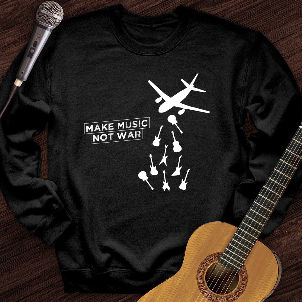 Printify Sweatshirt Black / S Falling Guitars Crewneck