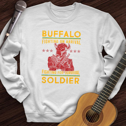 Printify Sweatshirt Black / S Fighting Buffalo Crewneck