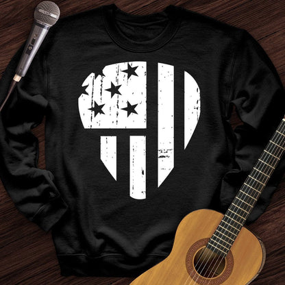 Printify Sweatshirt Black / S Flag Pick Crewneck