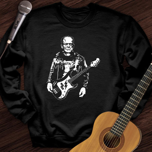 Printify Sweatshirt Black / S Frankenstein Guitar Crewneck