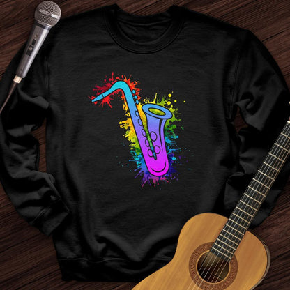 Printify Sweatshirt Black / S Graffiti Sax Crewneck