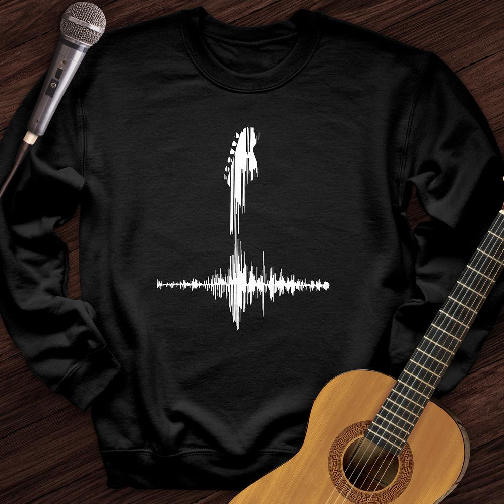 Printify Sweatshirt Black / S Guitar Frequency Crewneck