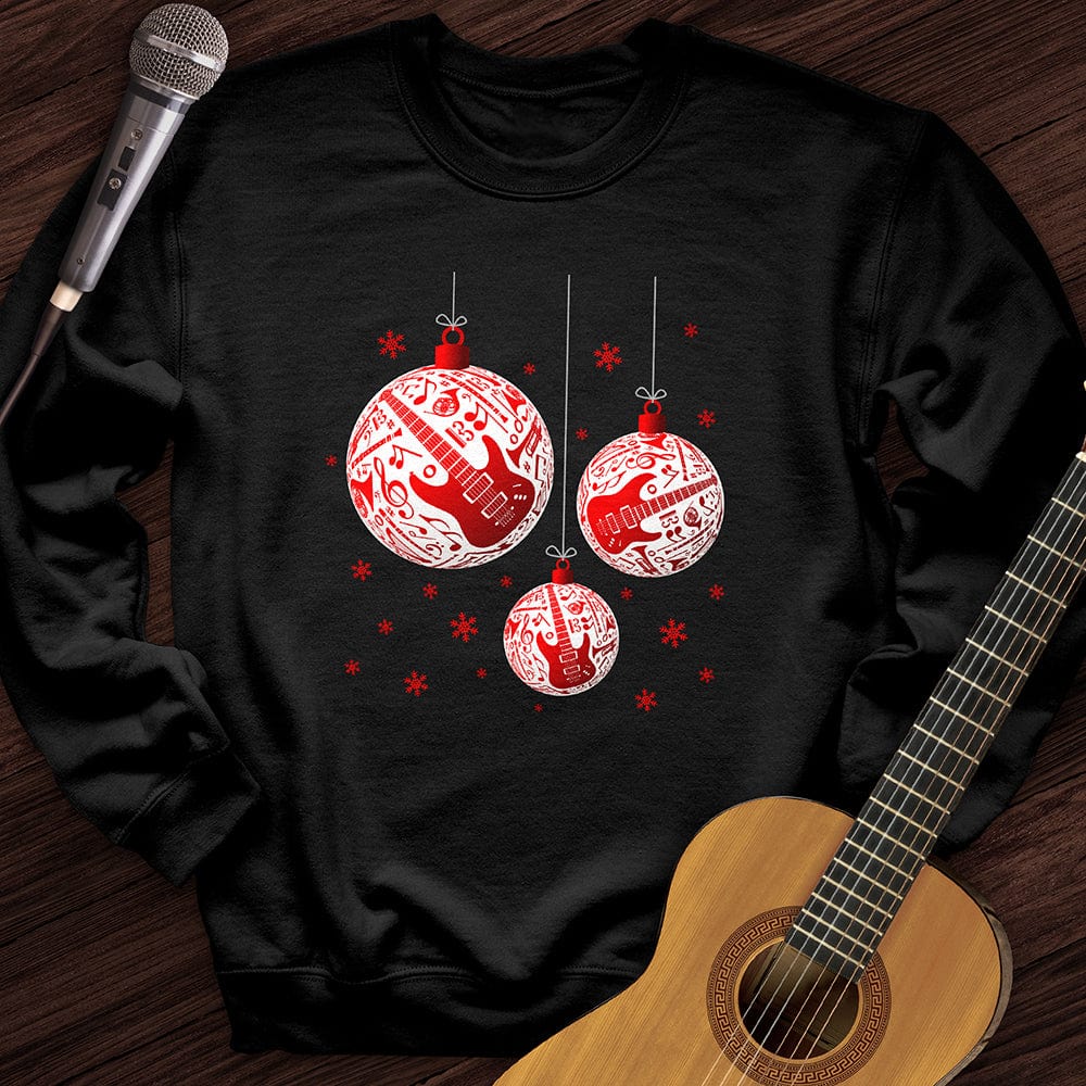 Printify Sweatshirt Black / S Guitar Ornaments Crewneck