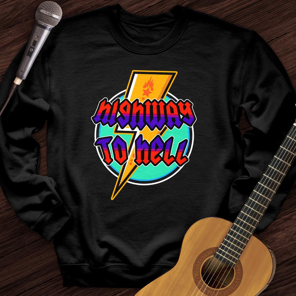 Printify Sweatshirt Black / S Highway To Hell Crewneck