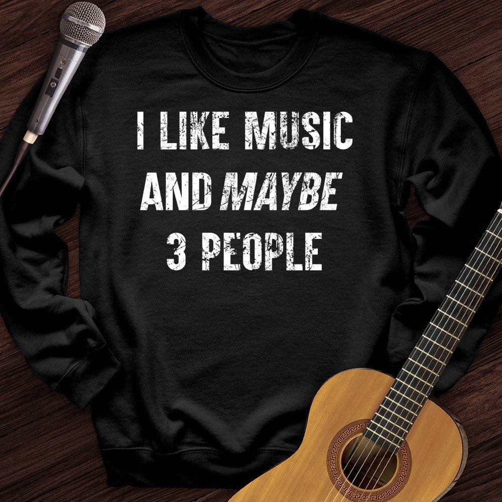 Printify Sweatshirt Black / S I Like Music Crewneck
