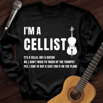Printify Sweatshirt Black / S I'm A Cellist Crewneck