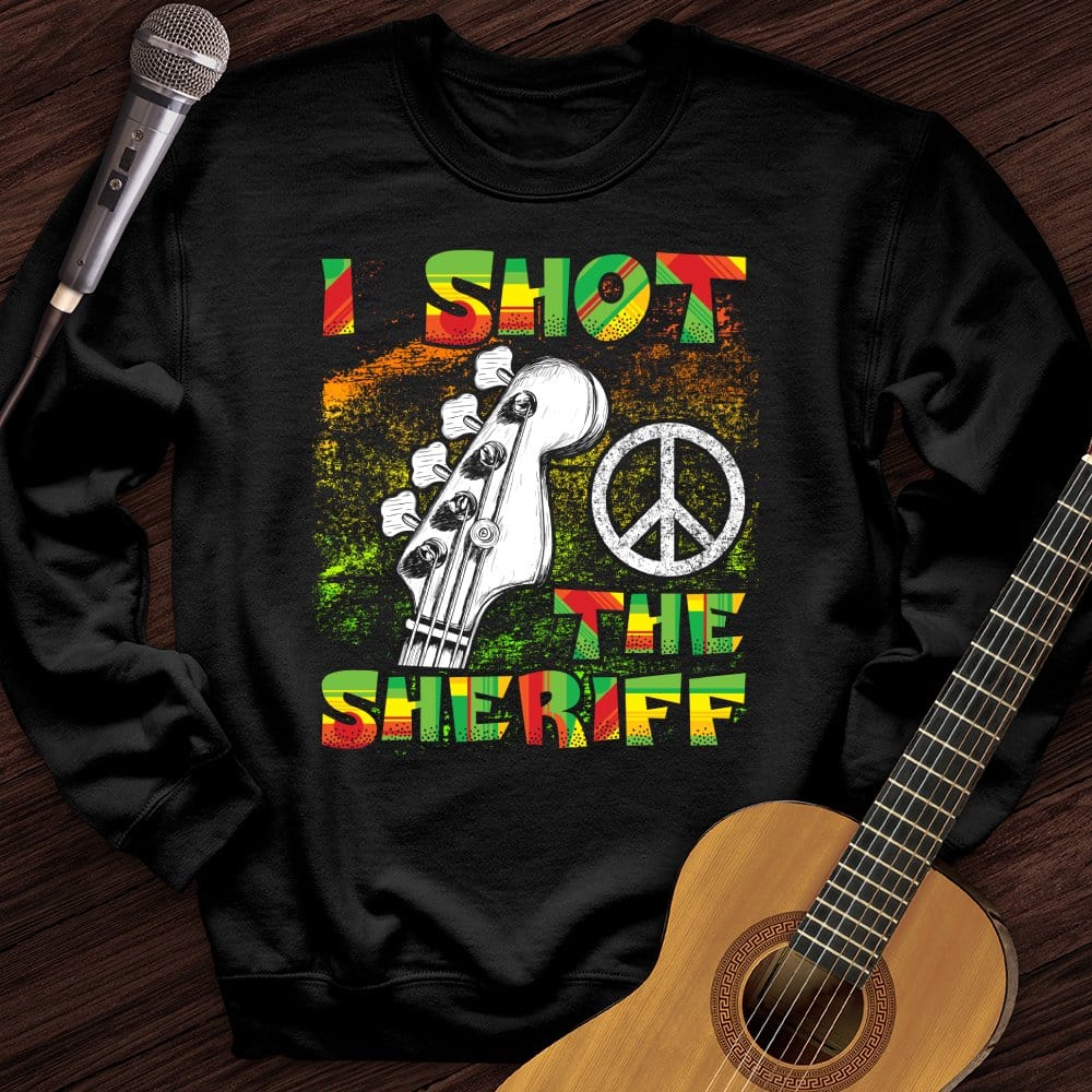 Printify Sweatshirt Black / S I Shot The Sheriff Crewneck