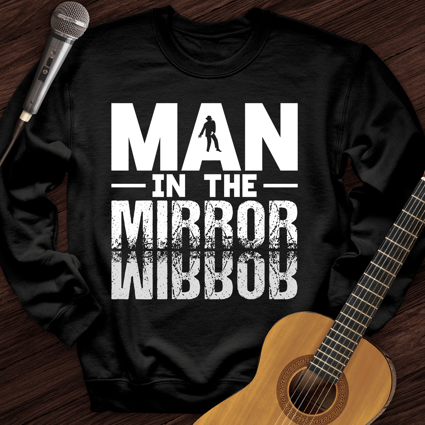 Printify Sweatshirt Black / S In The Mirror Crewneck