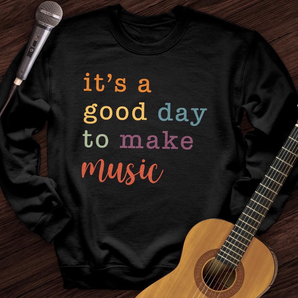 Printify Sweatshirt Black / S It's A Good Day Crewneck