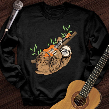 Printify Sweatshirt Black / S Just Hanging Crewneck