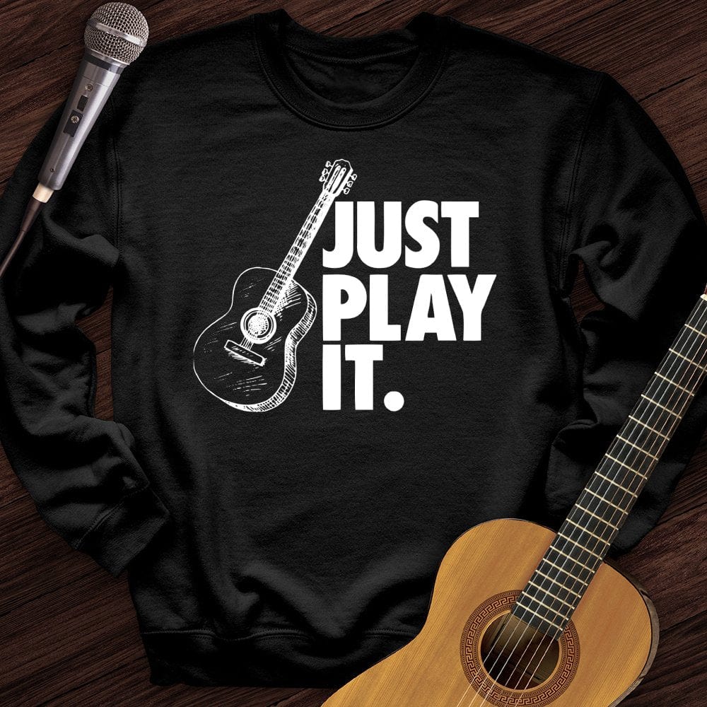 Printify Sweatshirt Black / S Just Play It Crewneck