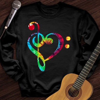 Printify Sweatshirt Black / S Love Notes Crewneck