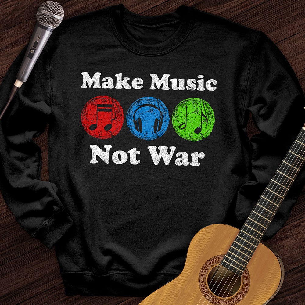 Printify Sweatshirt Black / S Make Music Dots Crewneck