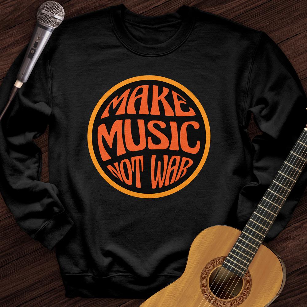 Printify Sweatshirt Black / S Make Music Groovy Crewneck