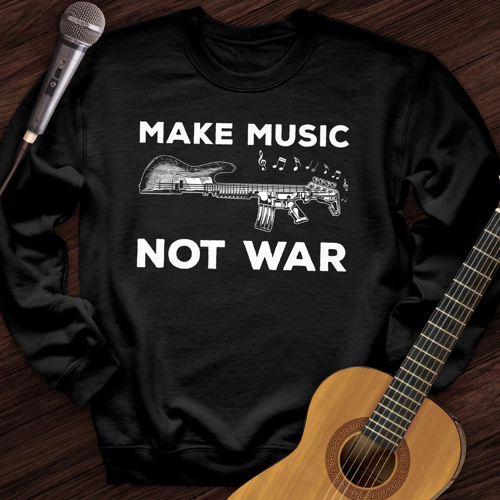 Printify Sweatshirt Black / S Make Music Guitar Crewneck