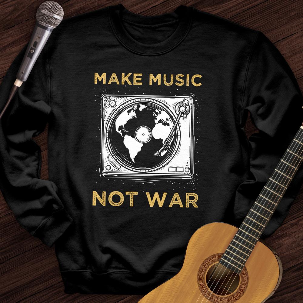 Printify Sweatshirt Black / S Make Music World Crewneck