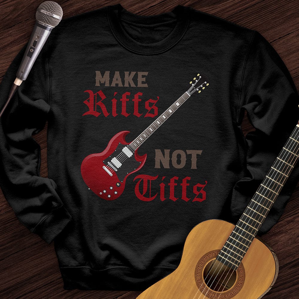 Printify Sweatshirt Black / S Make Riffs Crewneck