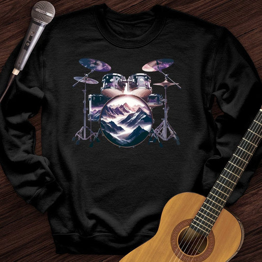 Printify Sweatshirt Black / S Mountain Beat Crewneck