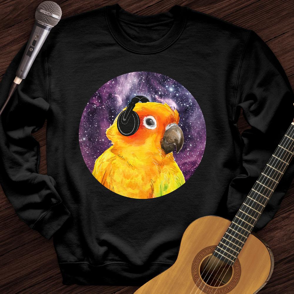 Printify Sweatshirt Black / S Music Bird Crewneck
