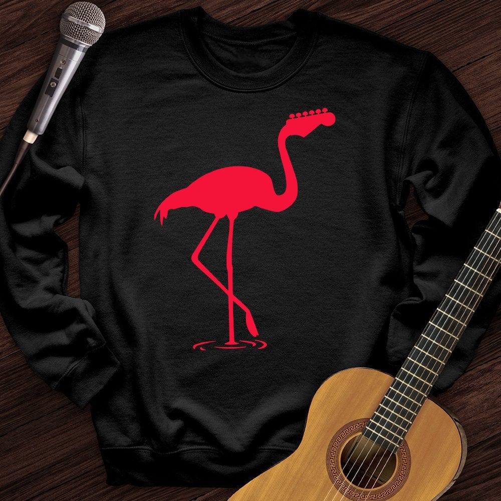 Printify Sweatshirt Black / S Music Flamingo Crewneck