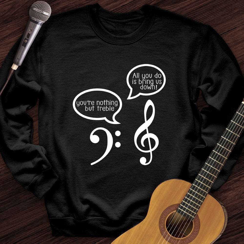 Printify Sweatshirt Black / S Music Joke Crewneck