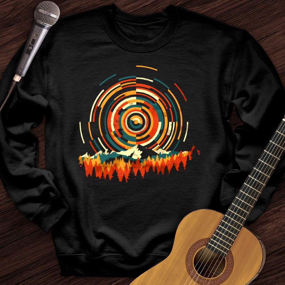Printify Sweatshirt Black / S Musical Sunset Crewneck