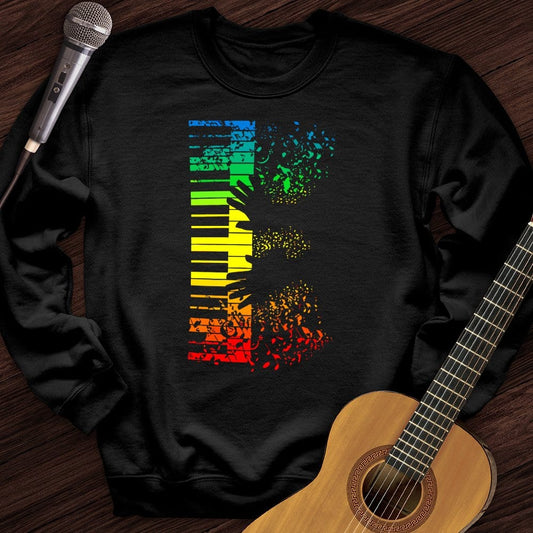 Printify Sweatshirt Black / S Piano Man Crewneck