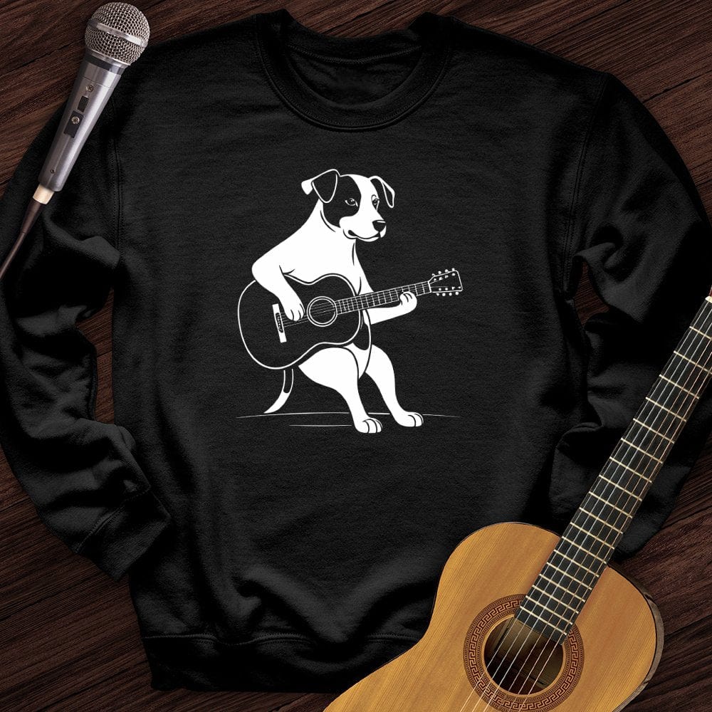 Printify Sweatshirt Black / S Playing Pup Crewneck