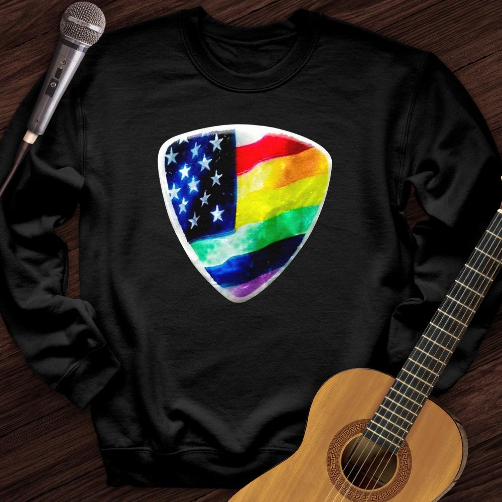 Printify Sweatshirt Black / S Rainbow Pick Crewneck