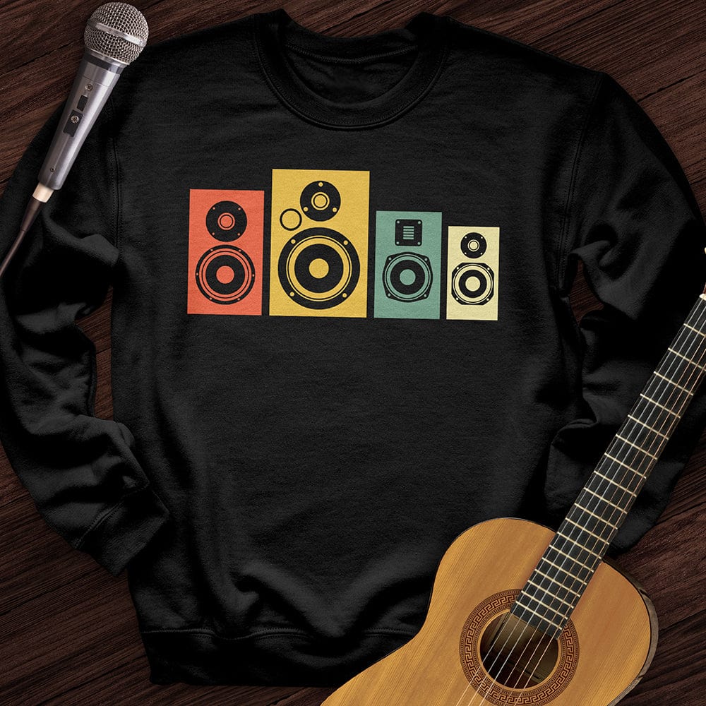 Printify Sweatshirt Black / S Rainbow Speakers Crewneck