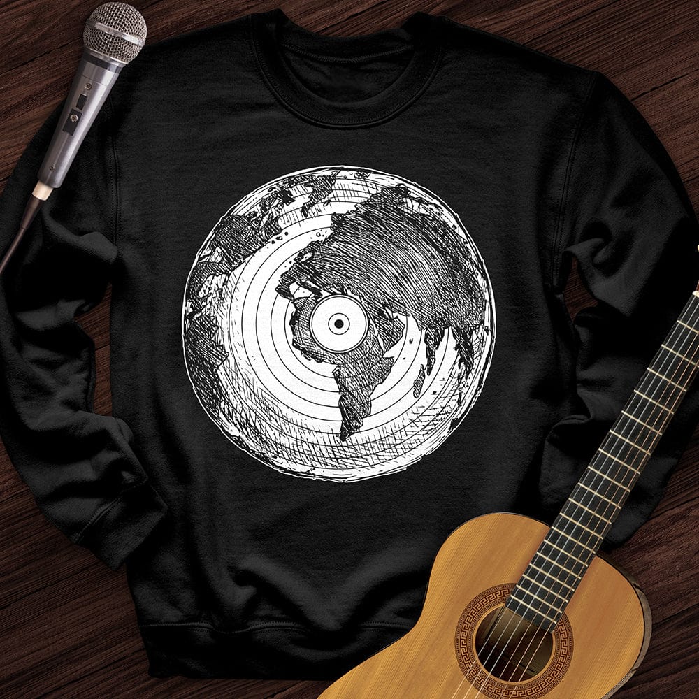 Printify Sweatshirt Black / S Record of Earth Crewneck