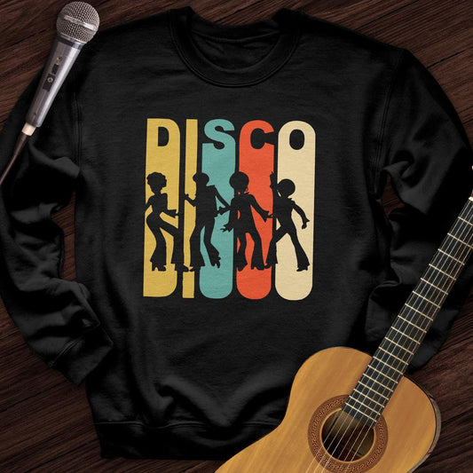 Printify Sweatshirt Black / S Retro Disco Crewneck