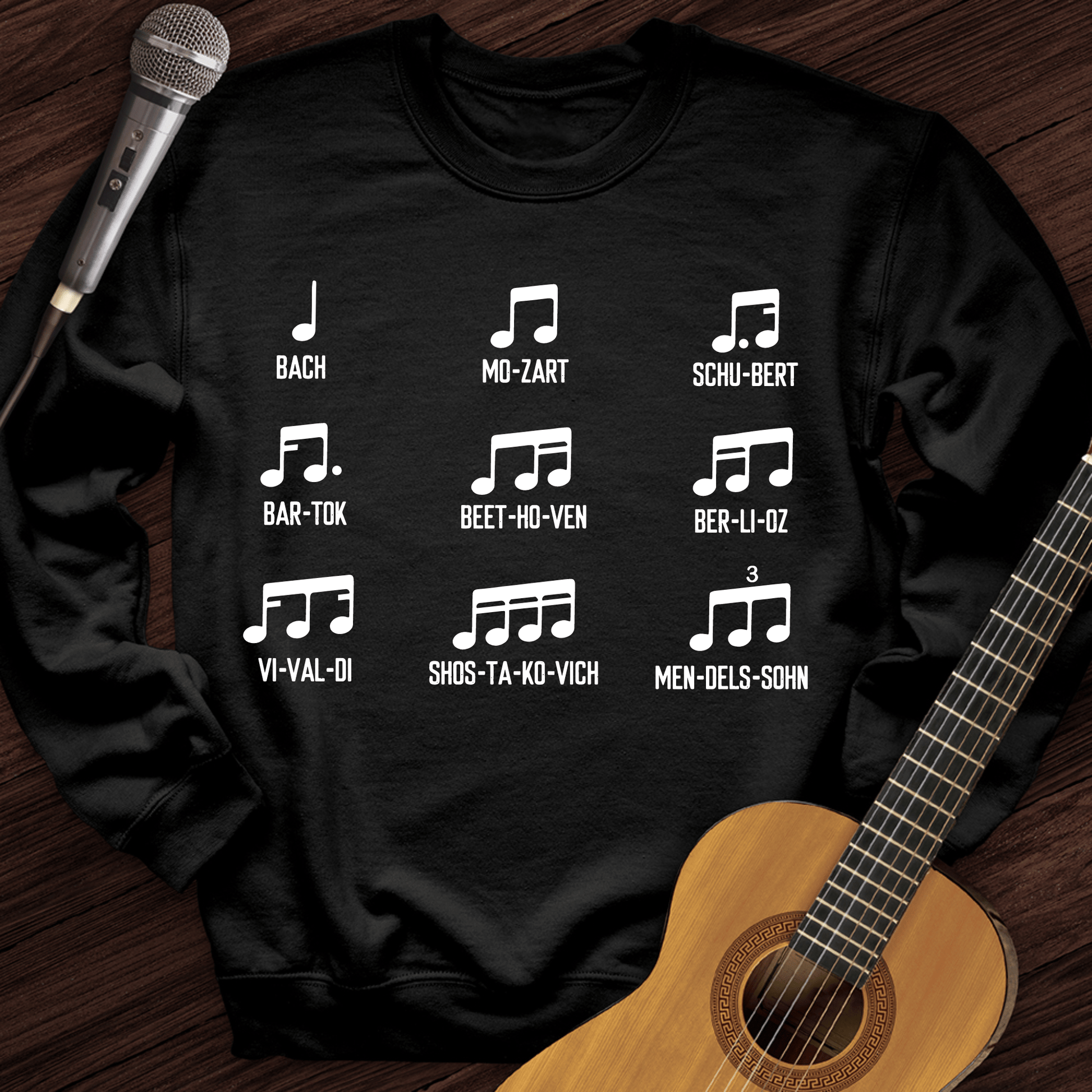 Printify Sweatshirt Black / S Rhythm Composers Crewneck