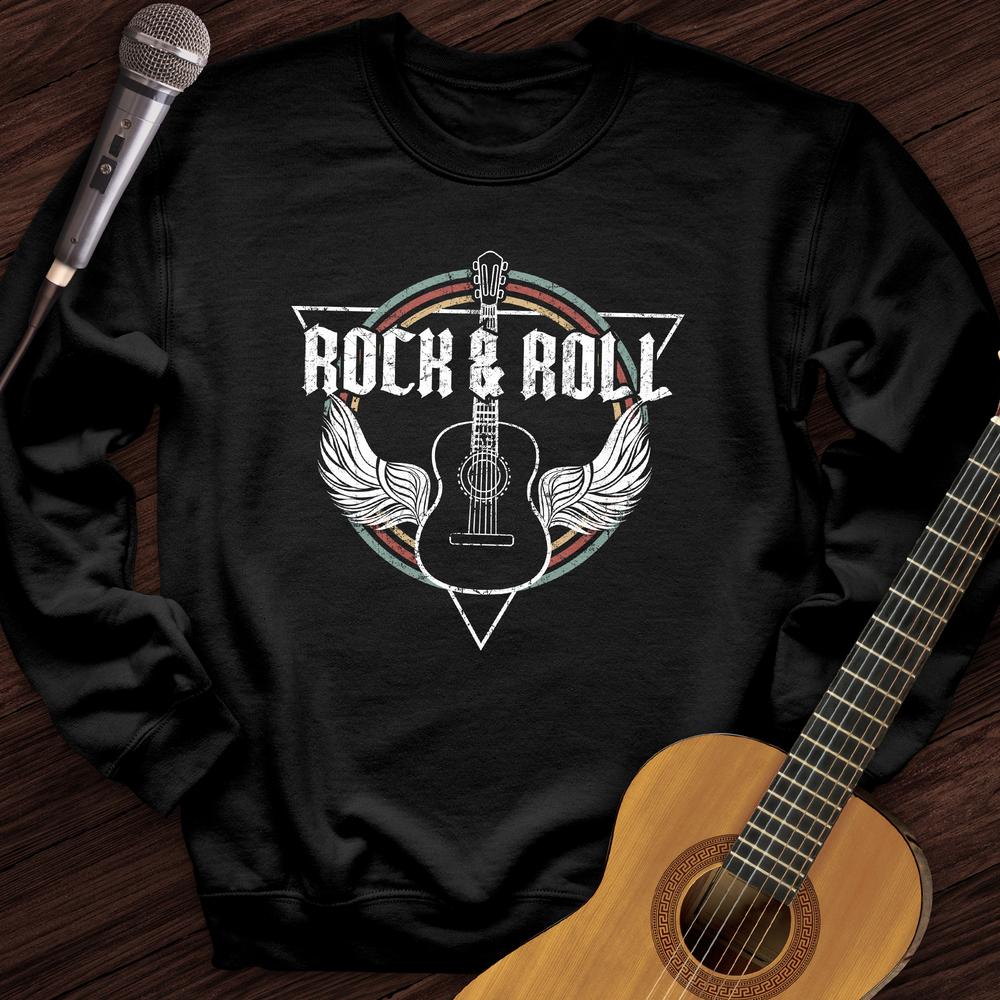 Printify Sweatshirt Black / S Rock and Roll Crewneck