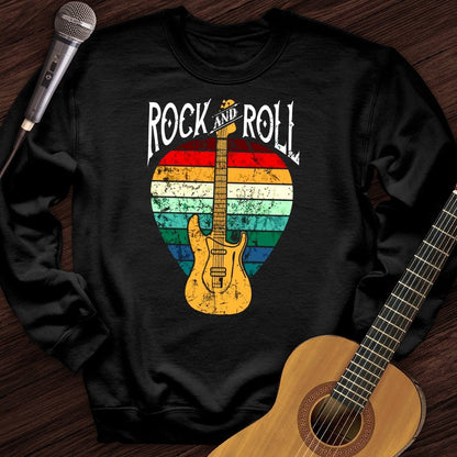 Printify Sweatshirt Black / S Rock and Roll Pick Crewneck