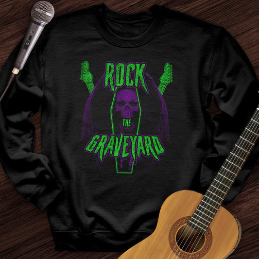 Printify Sweatshirt Black / S Rock The Graveyard Crewneck
