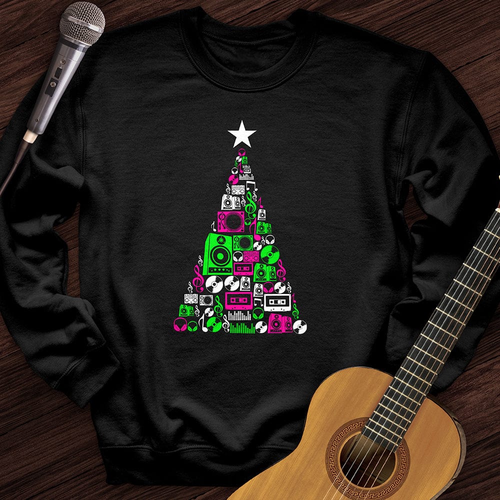 Printify Sweatshirt Black / S Rock The Tree Crewneck