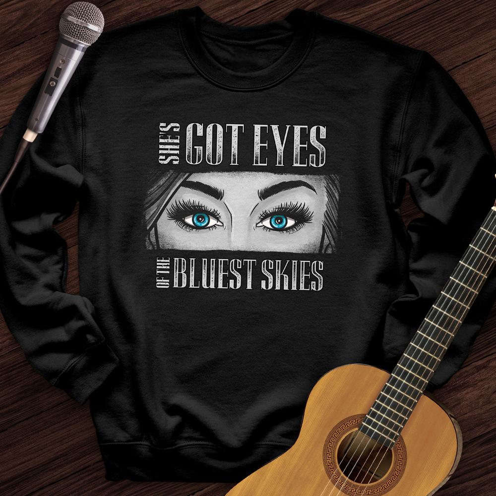 Printify Sweatshirt Black / S She's Got Eyes Crewneck