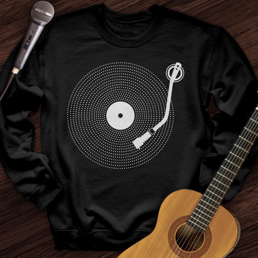 Printify Sweatshirt Black / S Simple Record Crewneck