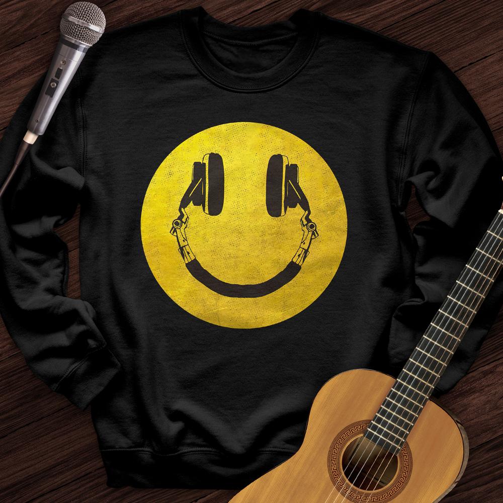 Printify Sweatshirt Black / S Smile Crewneck