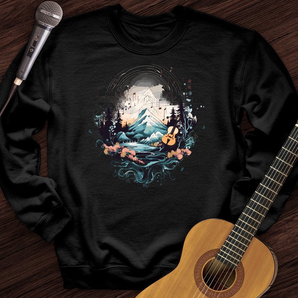 Printify Sweatshirt Black / S Sound of Nature Crewneck