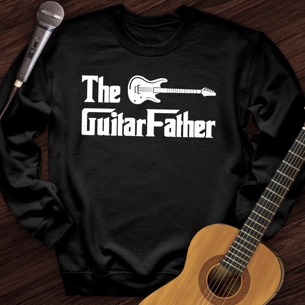 Printify Sweatshirt Black / S The Guitar Father Crewneck