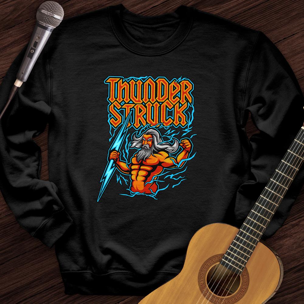 Printify Sweatshirt Black / S Thunderstruck Crewneck